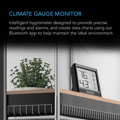 AC Infinity - Cloudcom B2, Smart Thermo-Hygrometer With Data APP, Integrated Sensor Probe