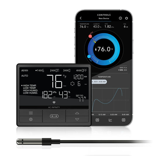 AC Infinity - Controller 69 Pro WIFI / Bluetooth, Independent Programs for Four Devices, Dynamic VPD, Temp, Humidity, Scheduling, Cycles, Levels, Data App.