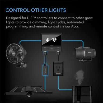 AC INFINITY - UIS Lighting Adapter Type-B for RJ11/12 Connector lights, HLG Light connections