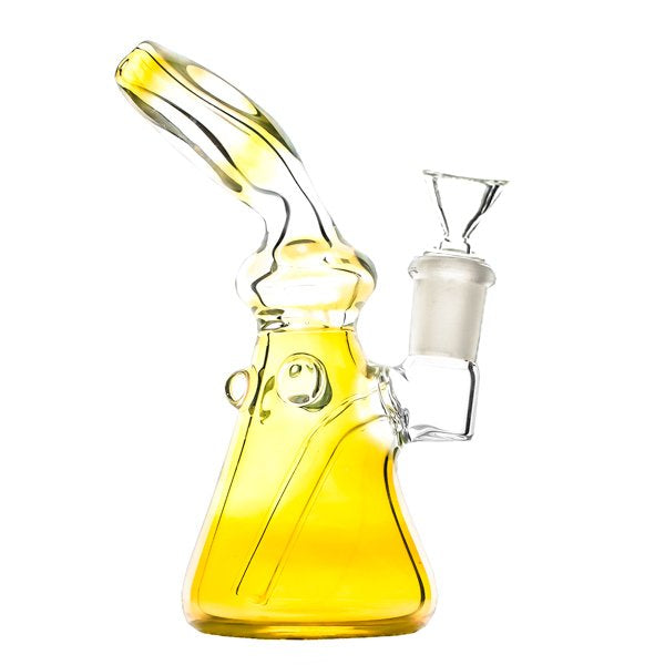 Gold Fumed Blaze Glass Waterpipe - 17cm