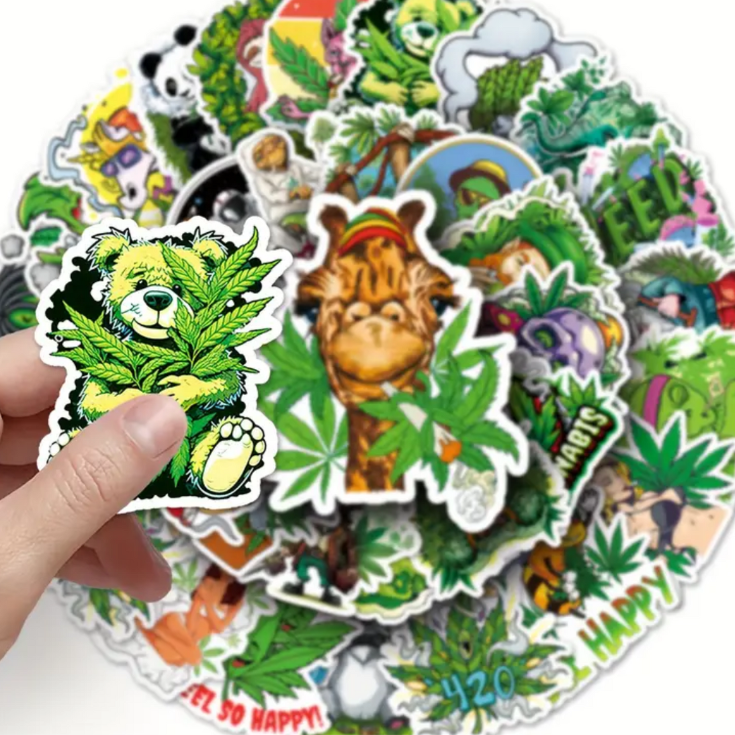 Assorted Weed Stickers 50Pk