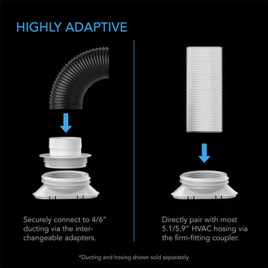 AC Infinity - Window Duct Kit, Adjustable Vent Port For Inline Fans