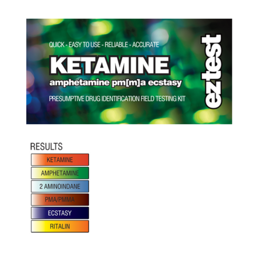 EZ Test Kit for Ecstasy (MDMA), Ketamine, PMA