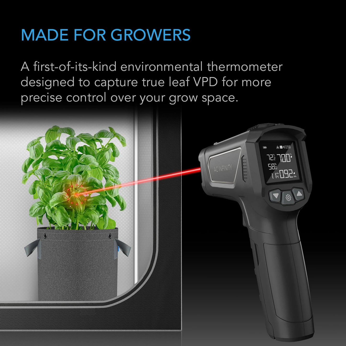 AC Infinity - VPD Thermometer, Handheld Environmental Monitor