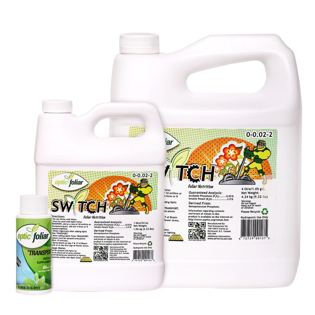 OPTIC FOLIAR SWITCH 1L/ 34oz +  TRANSPORT 60ml