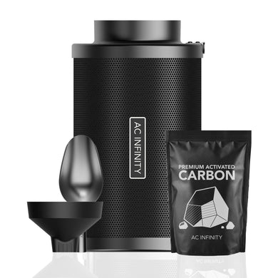 AC Infinity - Refillable Carbon Filter Kit, With Charcoal Refill, 6 Inch - 150 MM