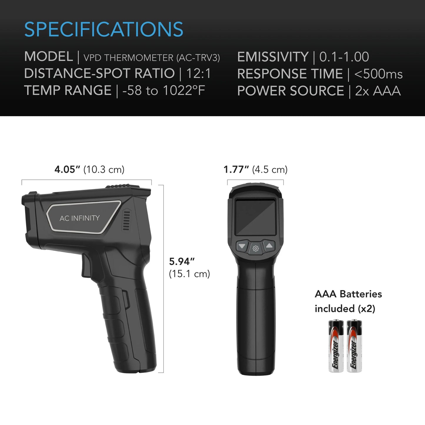 AC Infinity - VPD Thermometer, Handheld Environmental Monitor