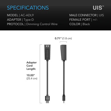 AC Infinity - UIS Lighting Adapter Type-D, for LED GROW LIGHTS with Dimmer Control Wire Drivers