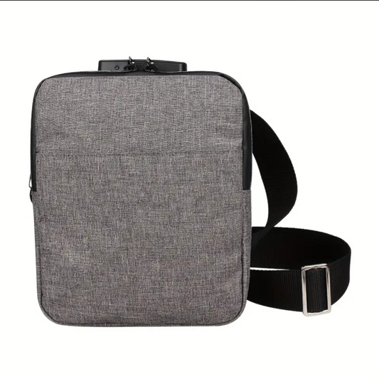 Grey Smell-Proof Crossbody Bag